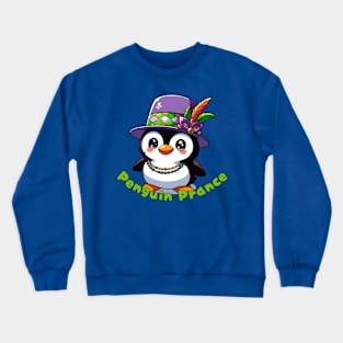 Mardi Gras Penguin Crewneck Sweatshirt